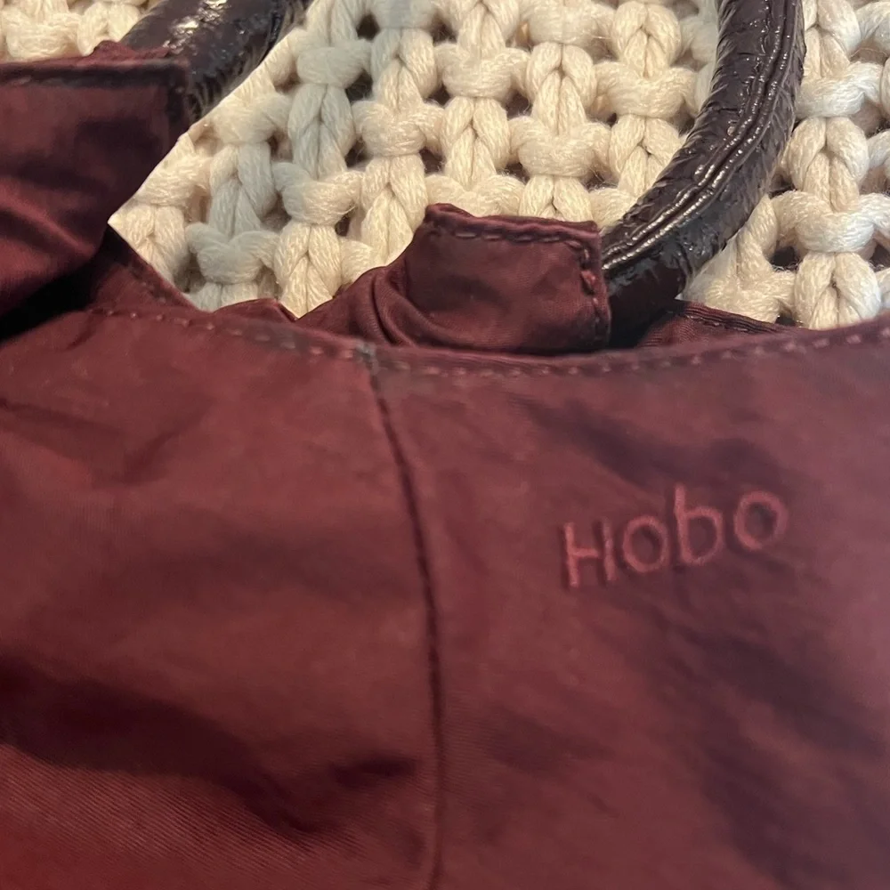 Hobo International Elizabeth Nylon & Leather Tote Bag in Eggplant